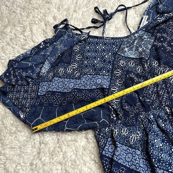 Charolette Russe Navy Bohemian Pattern Flowy Short Romper Floral Summer ZZ24 - Picture 4 of 9